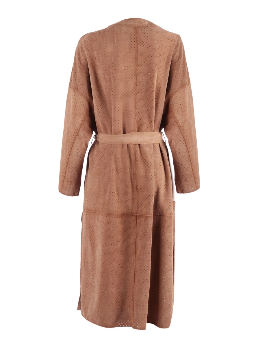 Paltoane WOMAN GOAT SUEDE LEATHER COAT - Img 2