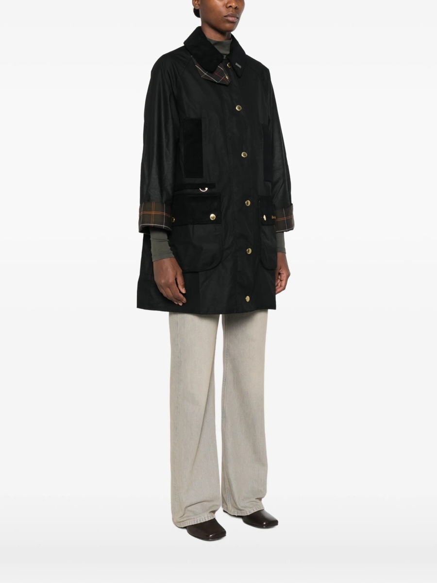 Palton Barbour negru din bumbac - Img 3
