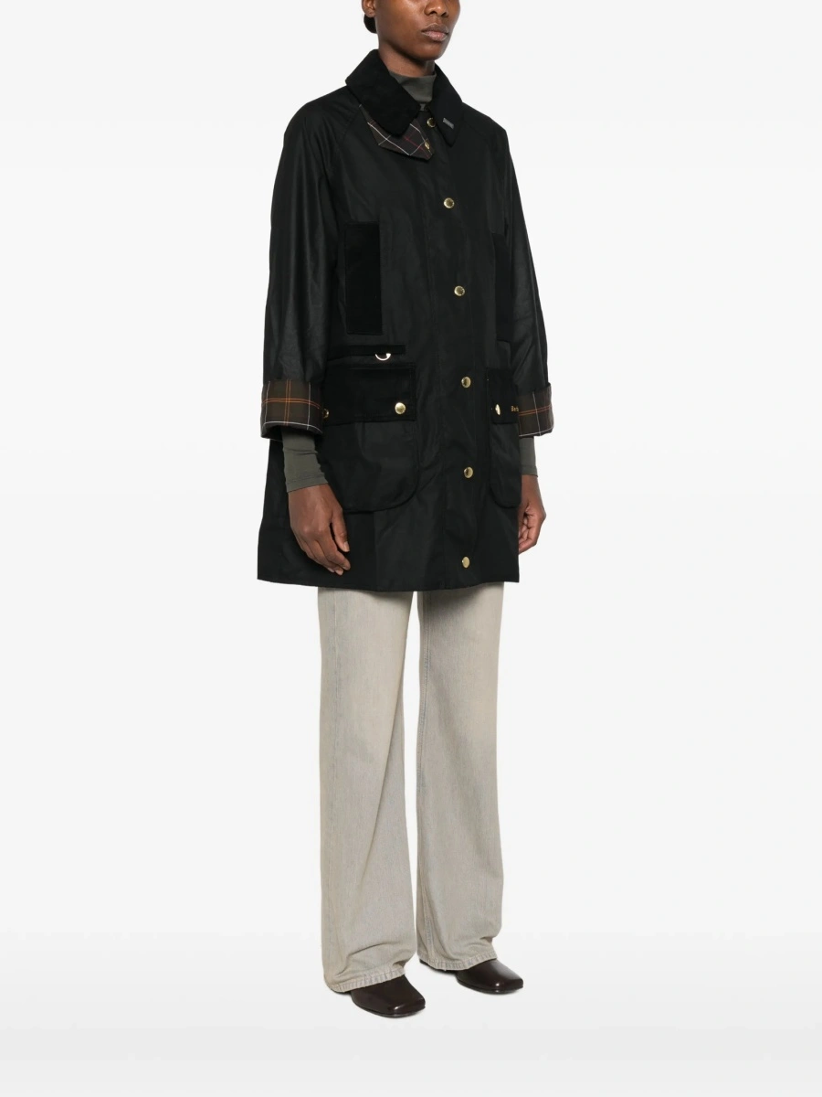 Palton Barbour negru din bumbac - Img 3