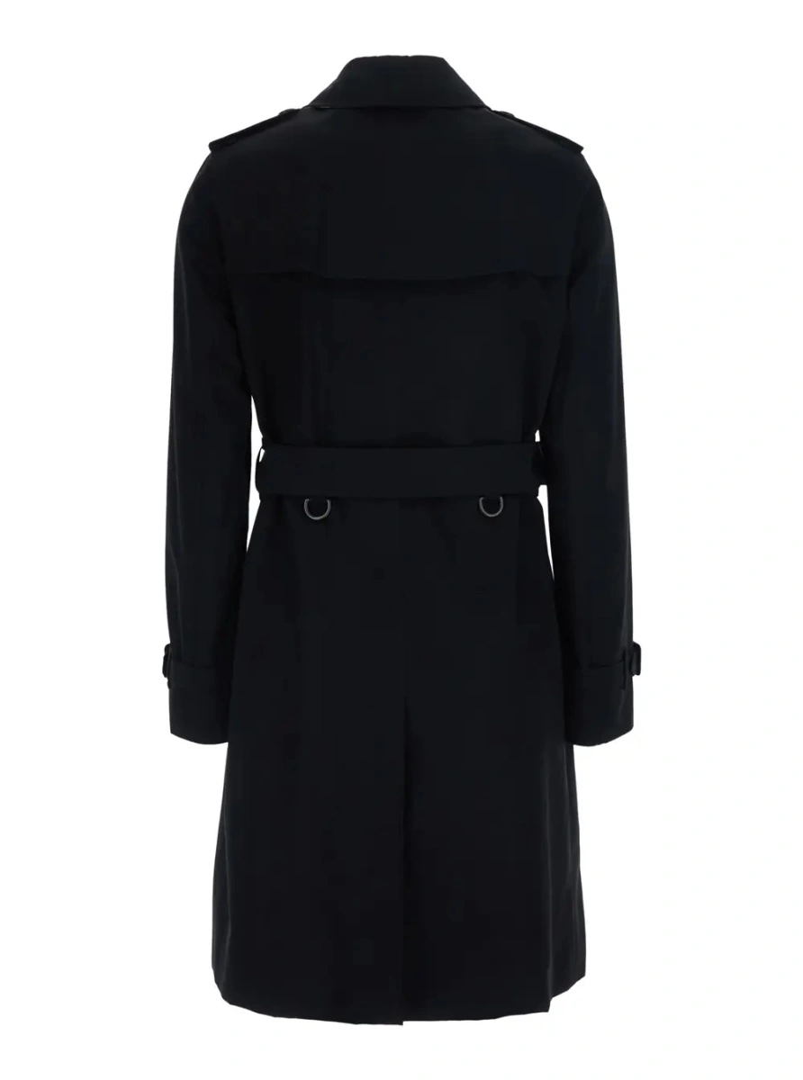 Palton Burberry negru din bumbac - Img 2