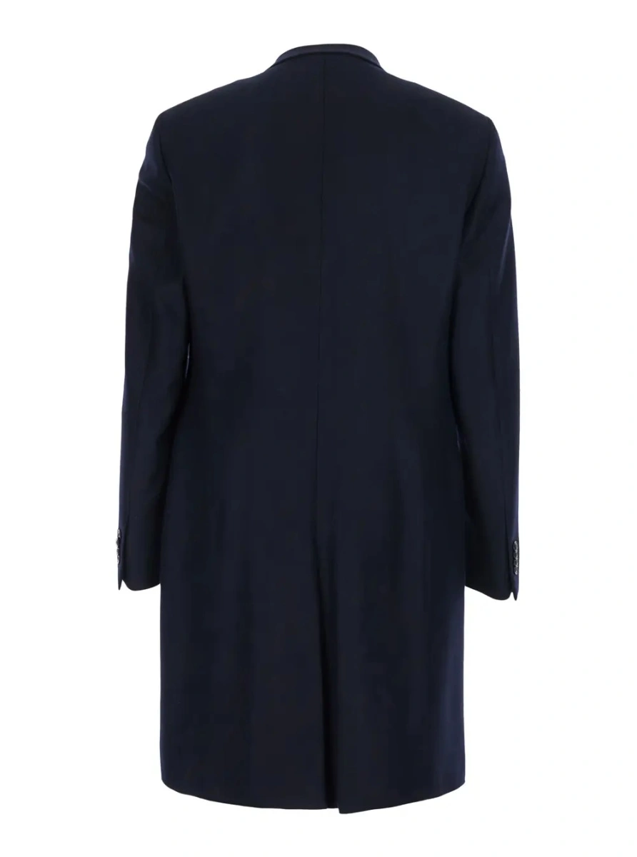 Palton Giorgio Armani albastru din lana si casmir - Img 2