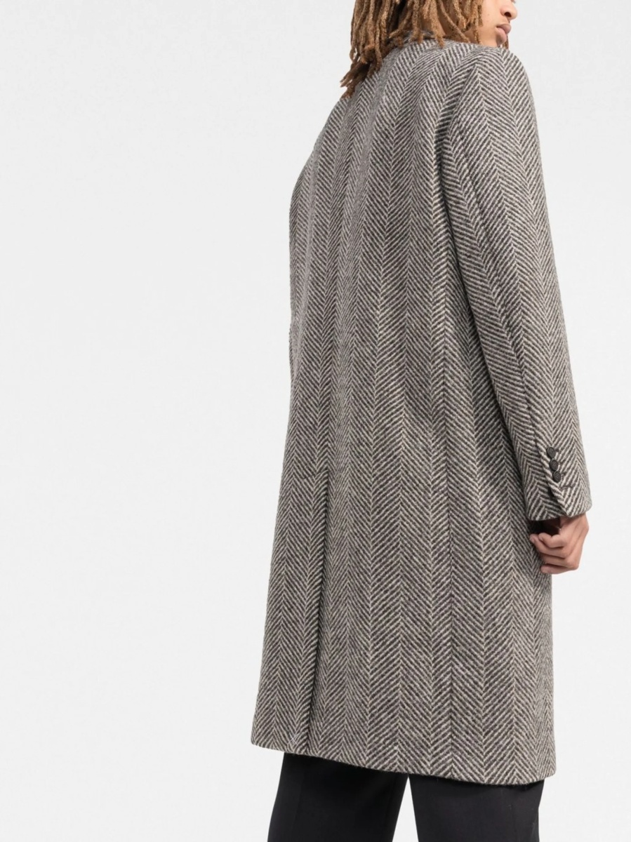 Palton Golden Goose gri din lana si polyester - Img 3