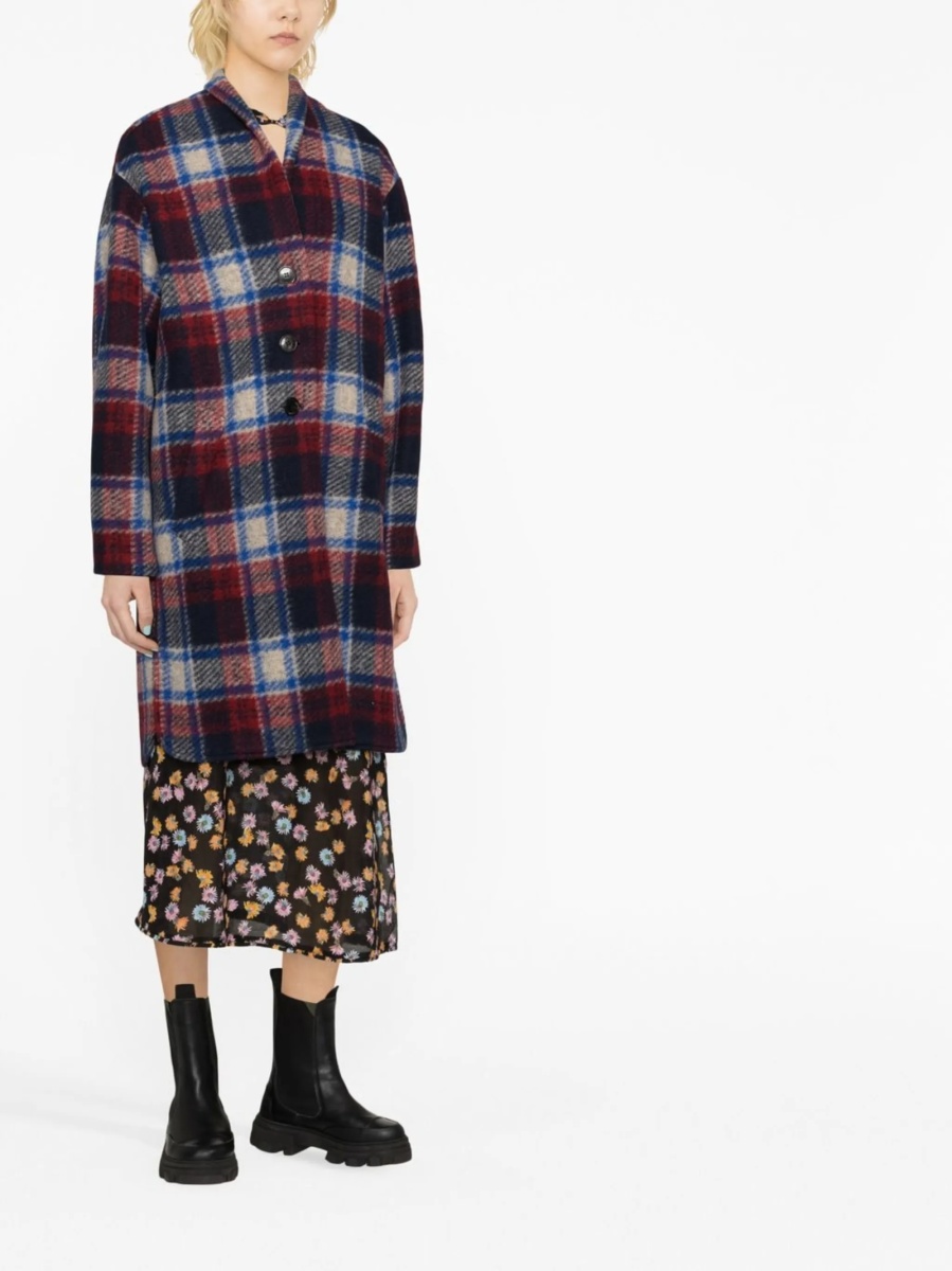 Palton ISABEL MARANT ETOILE albastru din polyester si lana - Img 2