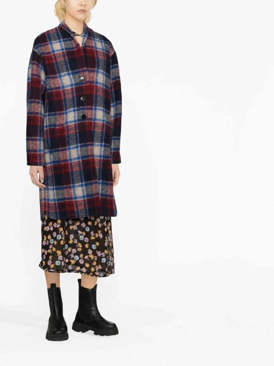 Palton ISABEL MARANT ETOILE albastru din polyester si lana - Img 2