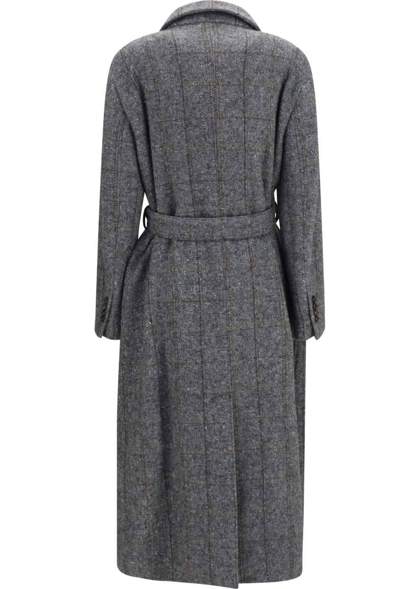 Palton Long alpaca-blend Coat with belt - Img 2