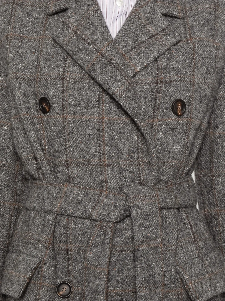Palton Long alpaca-blend Coat with belt - Img 7