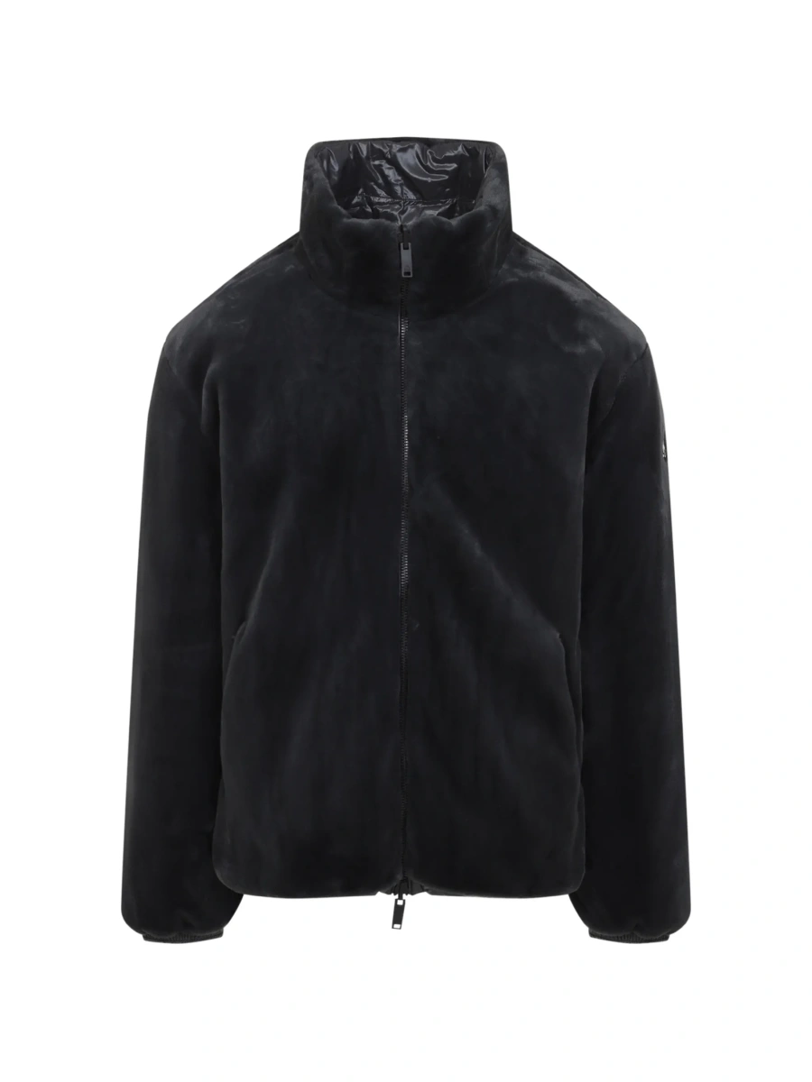 Palton Moose Knuckles negru din nylon - Img 5