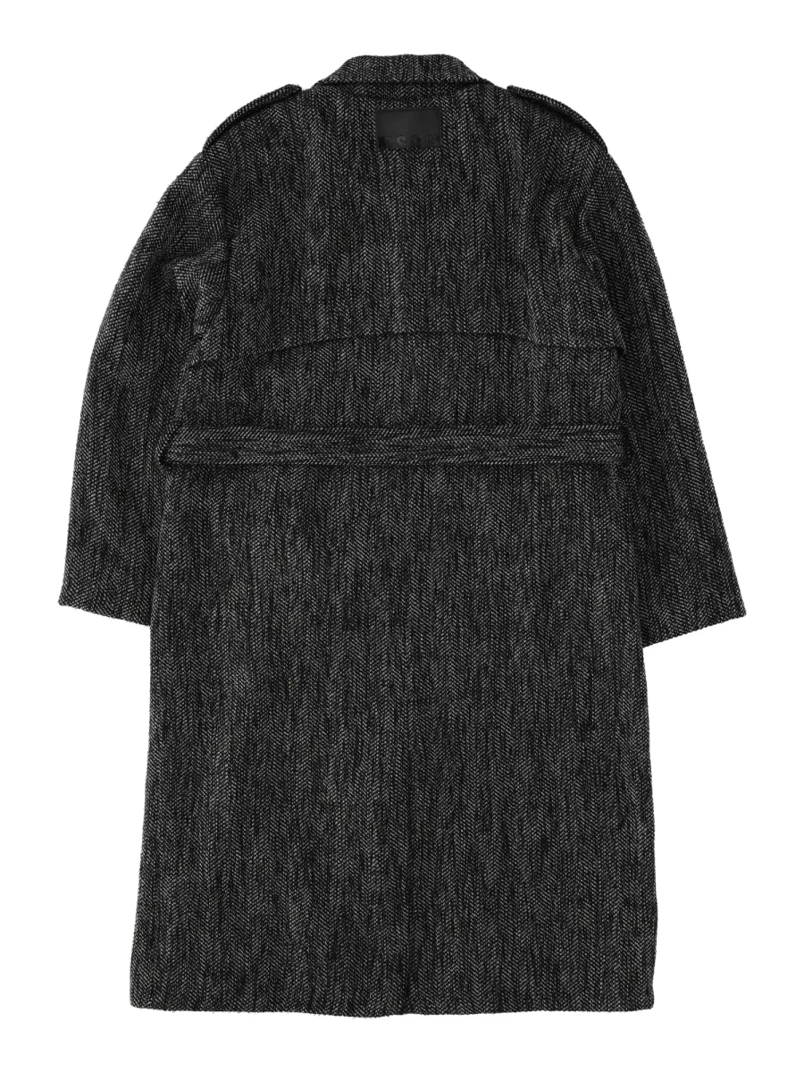 Palton RESCA LUREX TRENCH COAT GIRL GRIGIO SCUR - Img 2