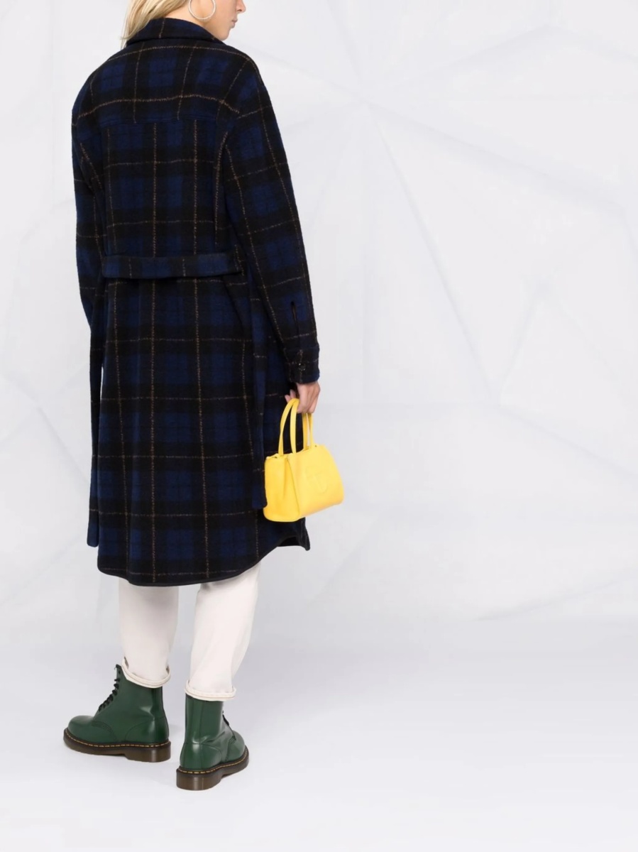 Palton Woolrich albastru din polyester si lana - Img 4