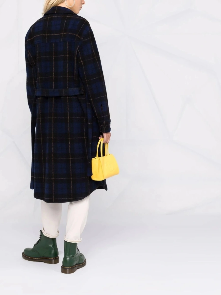 Palton Woolrich albastru din polyester si lana - Img 4