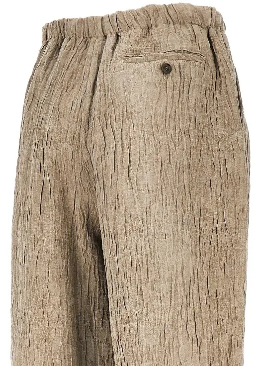 Pantaloni Bark effect linen-blend pants - Img 4