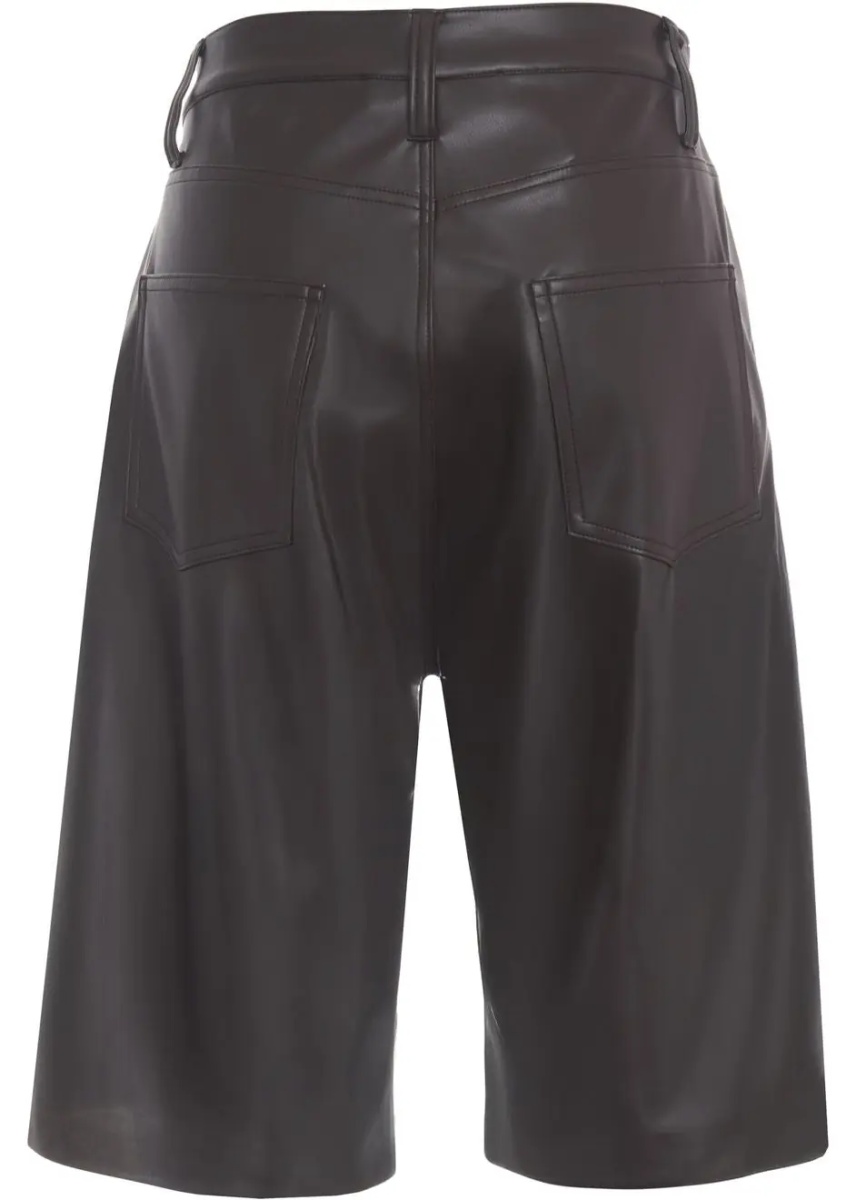 Pantaloni Bermuda shorts in leather look - Img 5