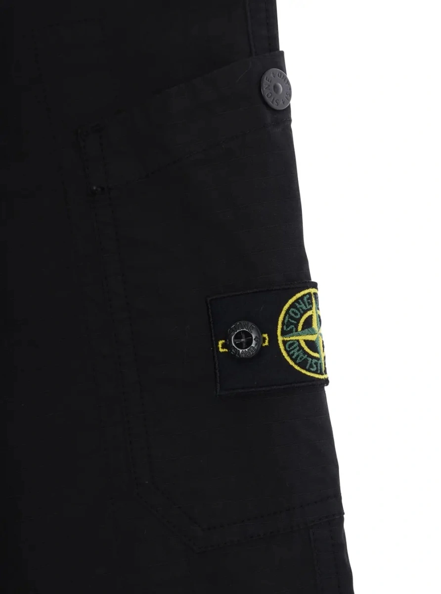 Pantaloni Black Pants L1S163100002S0063V0029 with Logo on the Back in Cotton for Men - Img 3