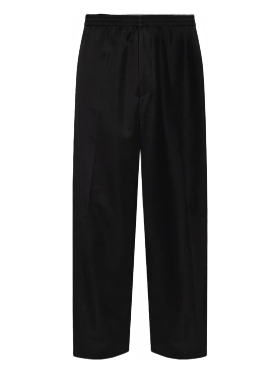 Pantaloni Black Pants with Elastic Waist in Wool Man - Img 8
