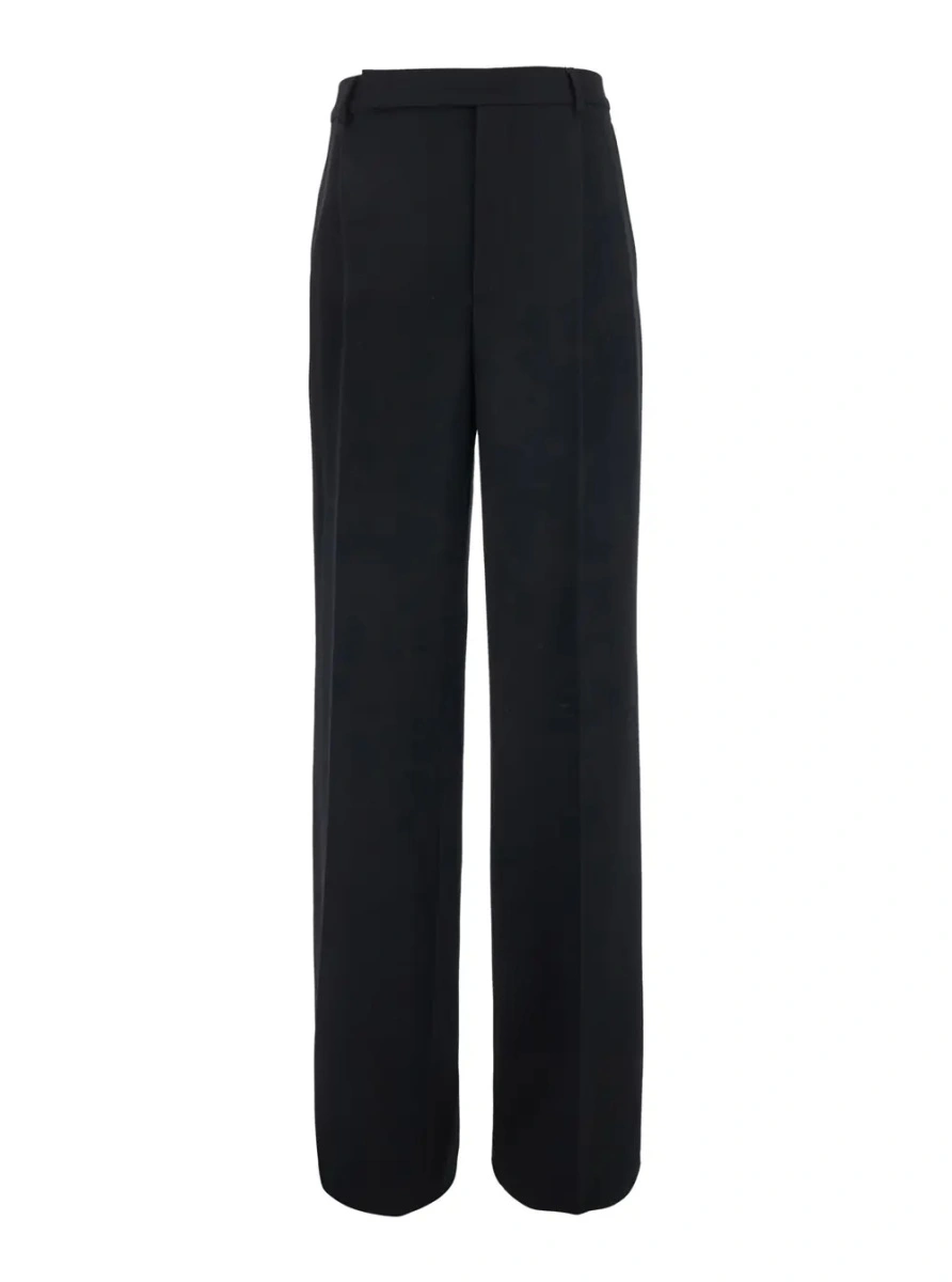 Pantaloni Black Pants with Pences on the Front in Wool for Women - Img 3