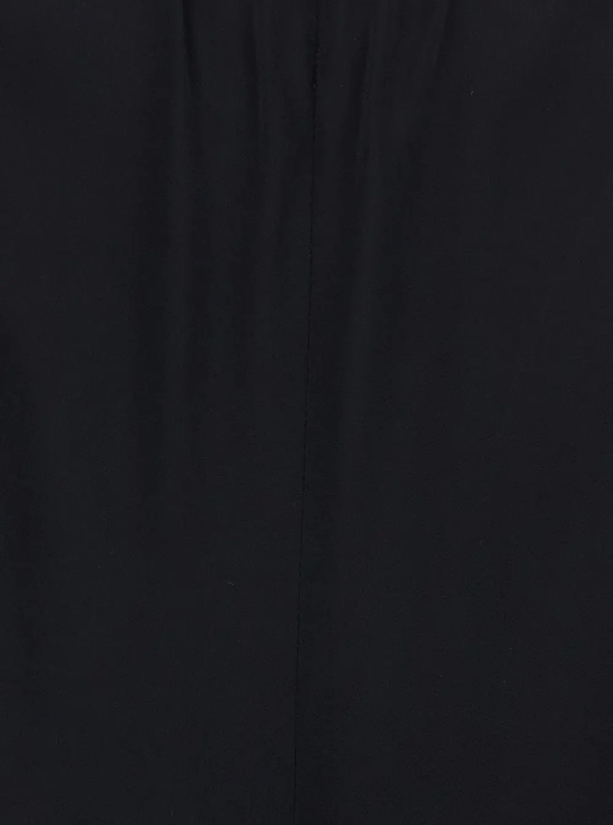 Pantaloni Black Women's Pants with Elastic Waistband - Img 3