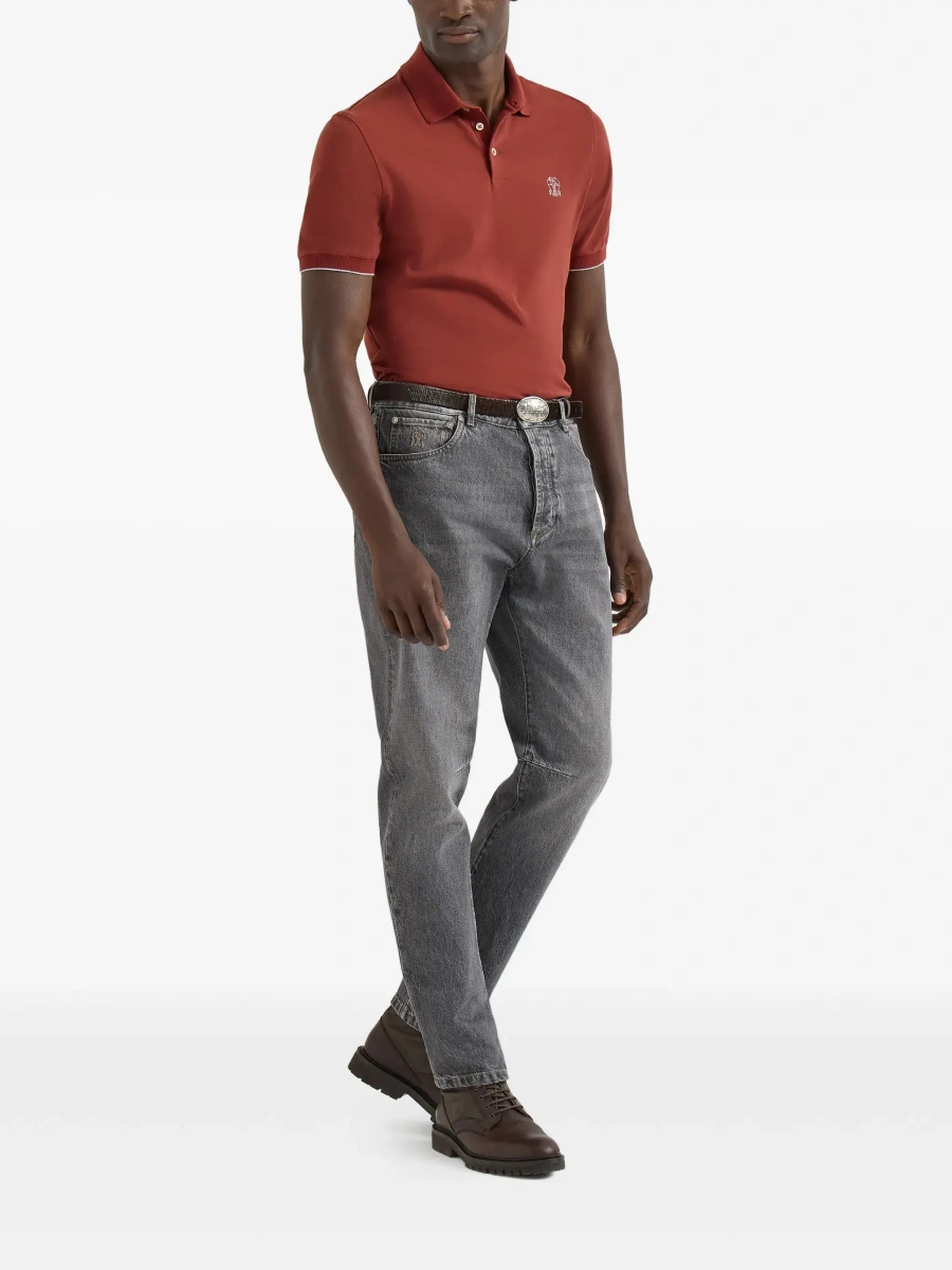 Pantaloni Brunello Cucinelli gri din denim - Img 5