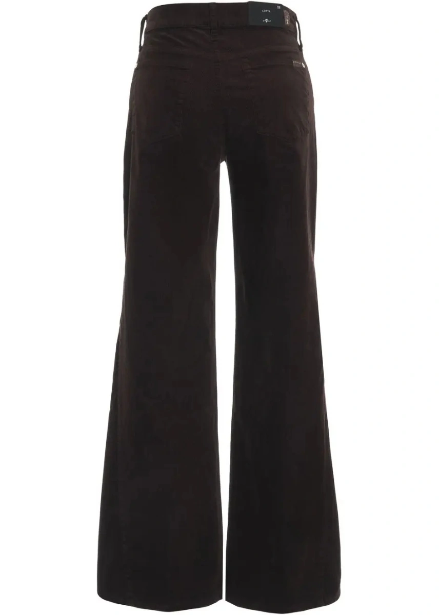 Pantaloni casual 7 For All Mankind maro din catifea reiata - Img 4