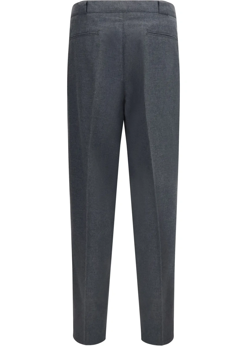 Pantaloni casual Brunello Cucinelli multicolor din lana si bumbac - Img 2