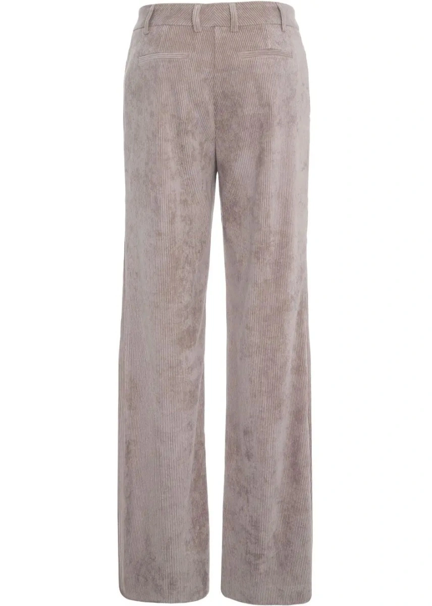 Pantaloni casual Gender din catifea reiata - Img 4