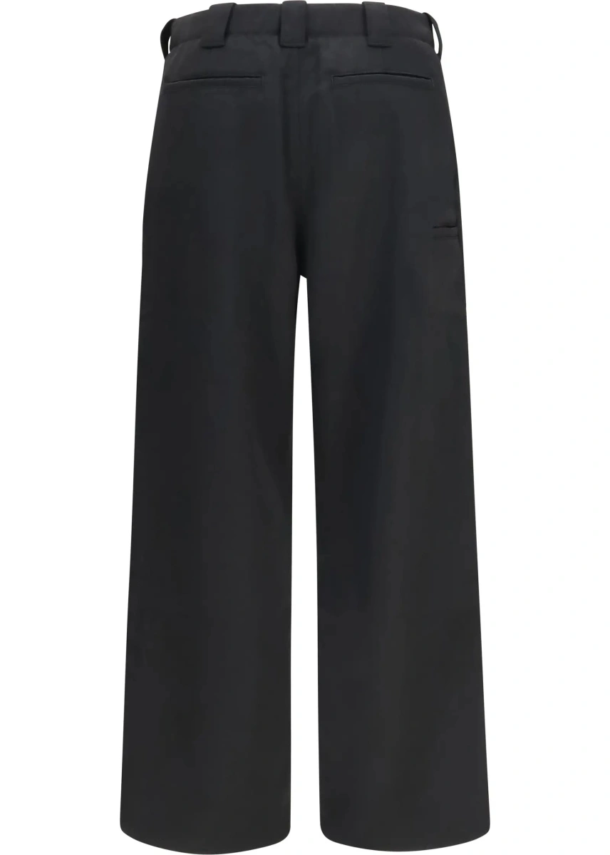 Pantaloni casual Kenzo negri din lana virgina - Img 2