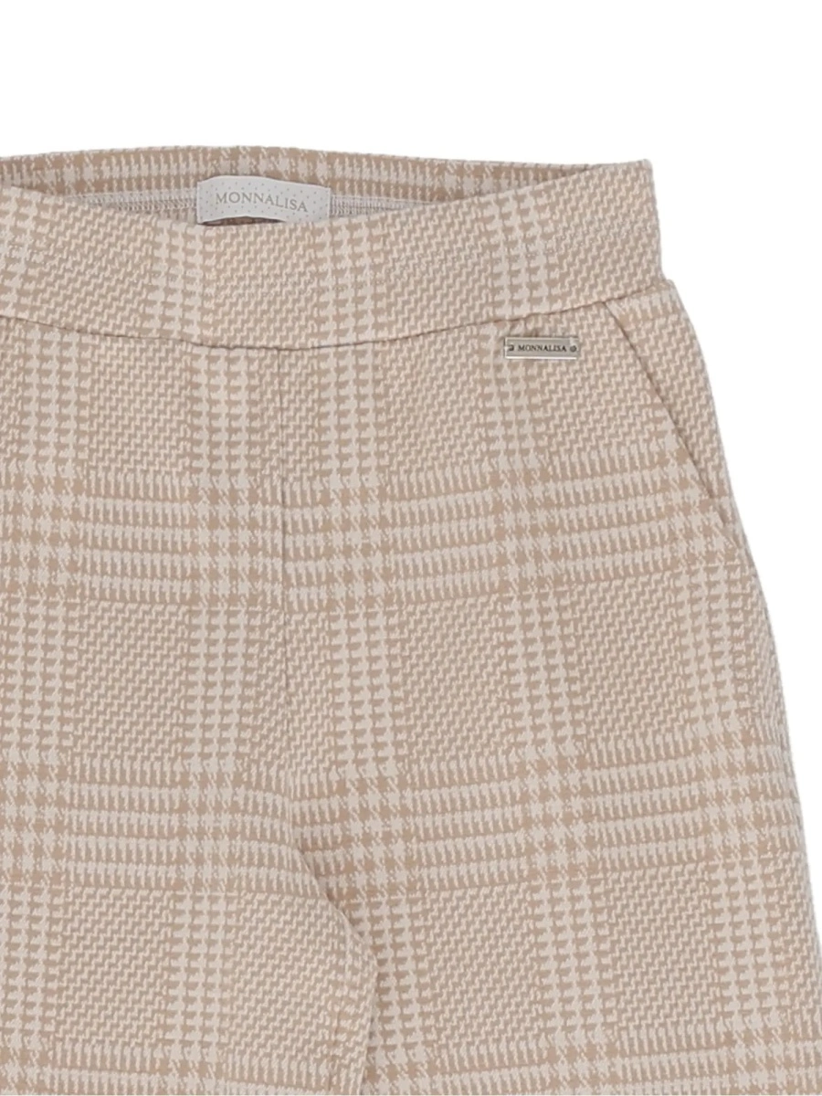 Pantaloni casual Monnalisa albi - Img 3