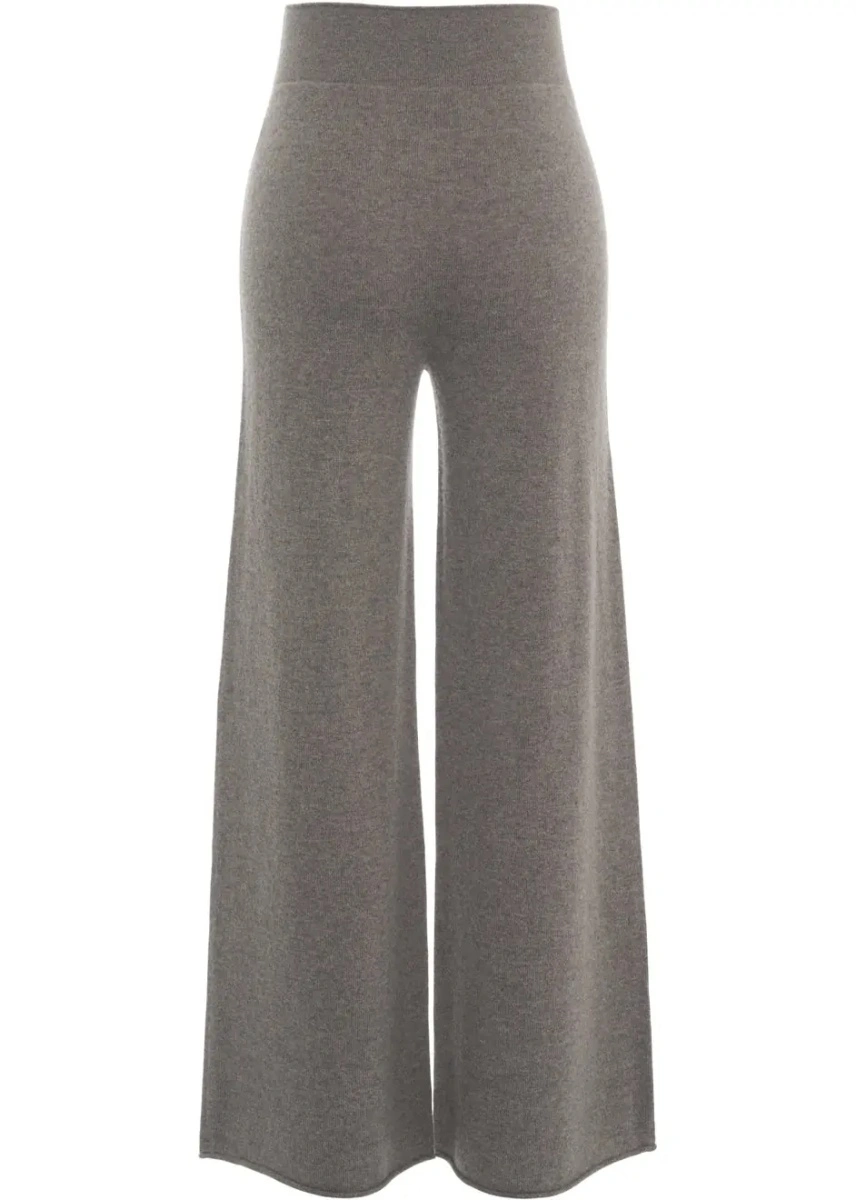 Pantaloni casual MVM gri din casmir - Img 4