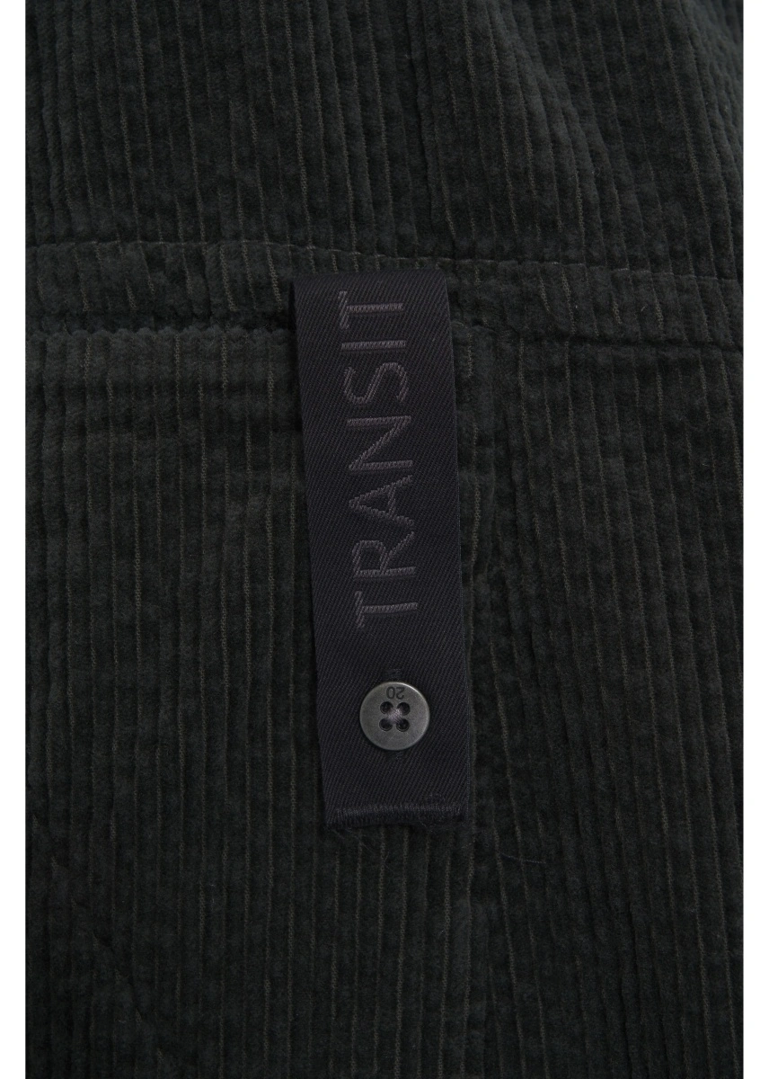 Pantaloni casual Transit verzi din catifea reiata - Img 5