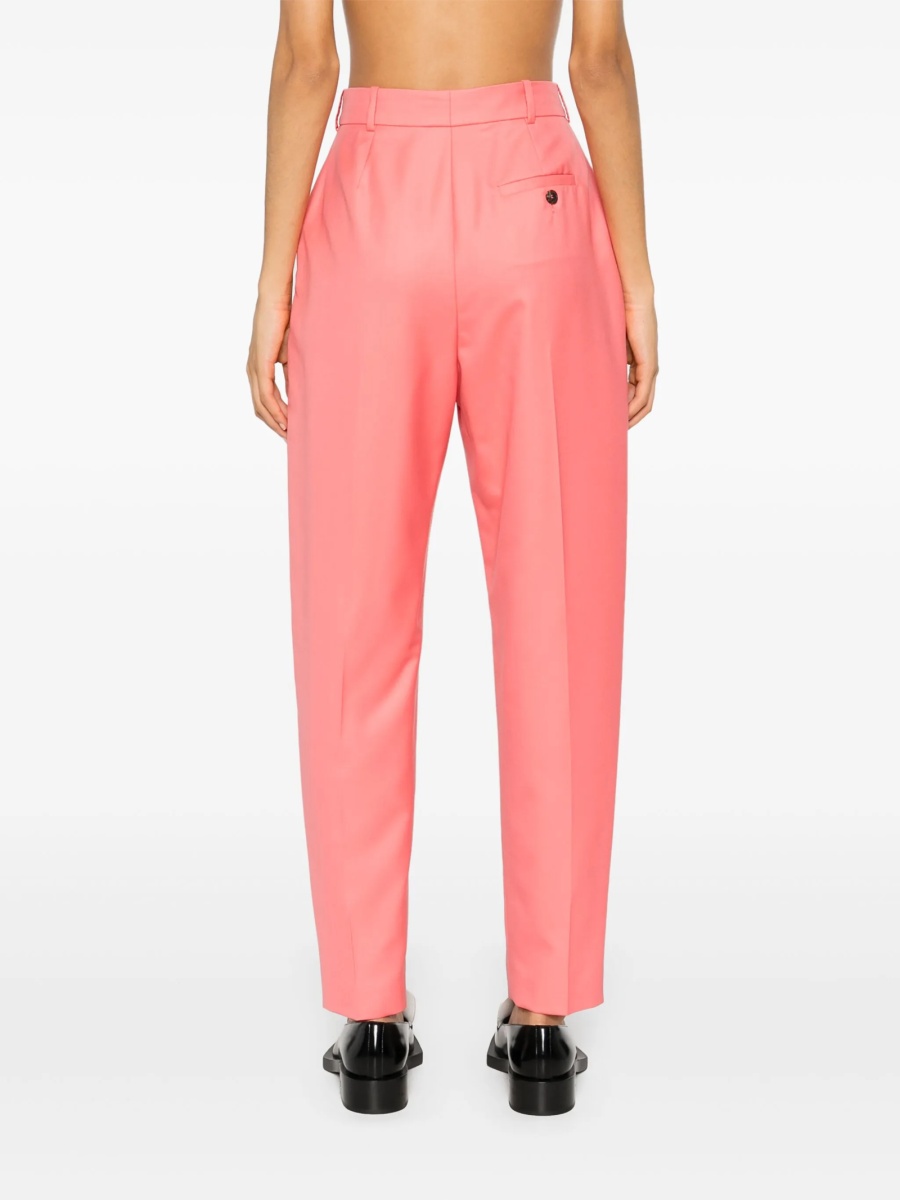 Pantaloni conici Alexander McQueen roz din lana - Img 4