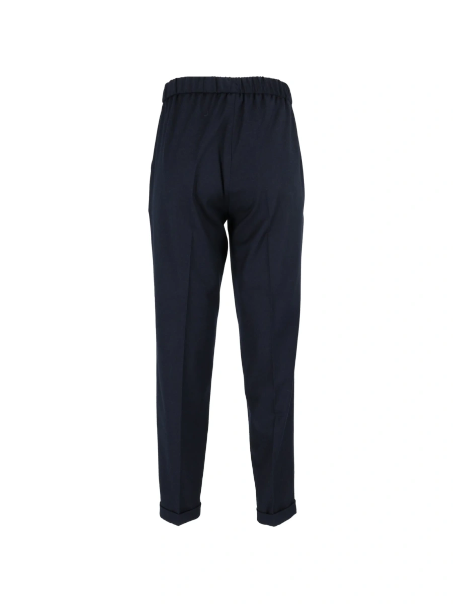 Pantaloni conici ANTONELLI FIRENZE albastri din elastan si polyester - Img 2