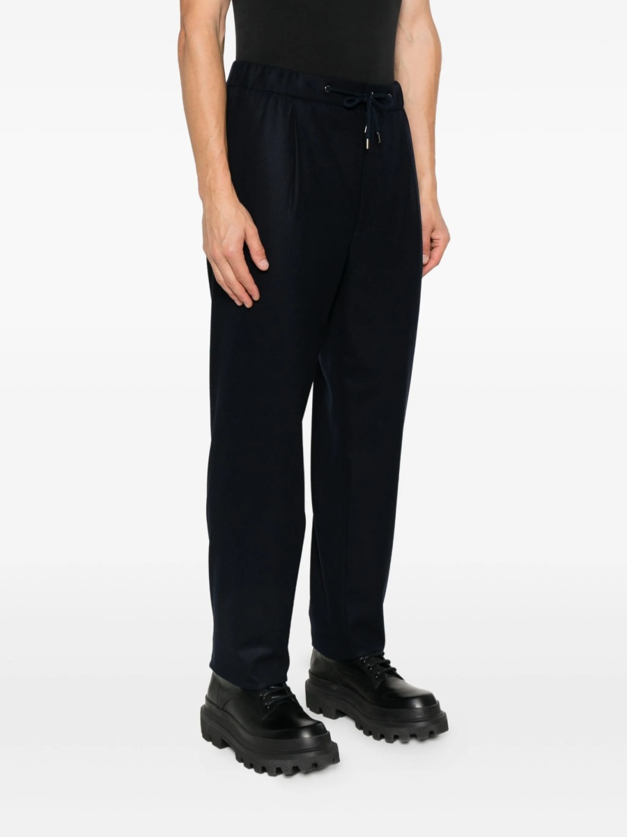 Pantaloni conici Giorgio Armani albastri din elastan si casmir - Img 3