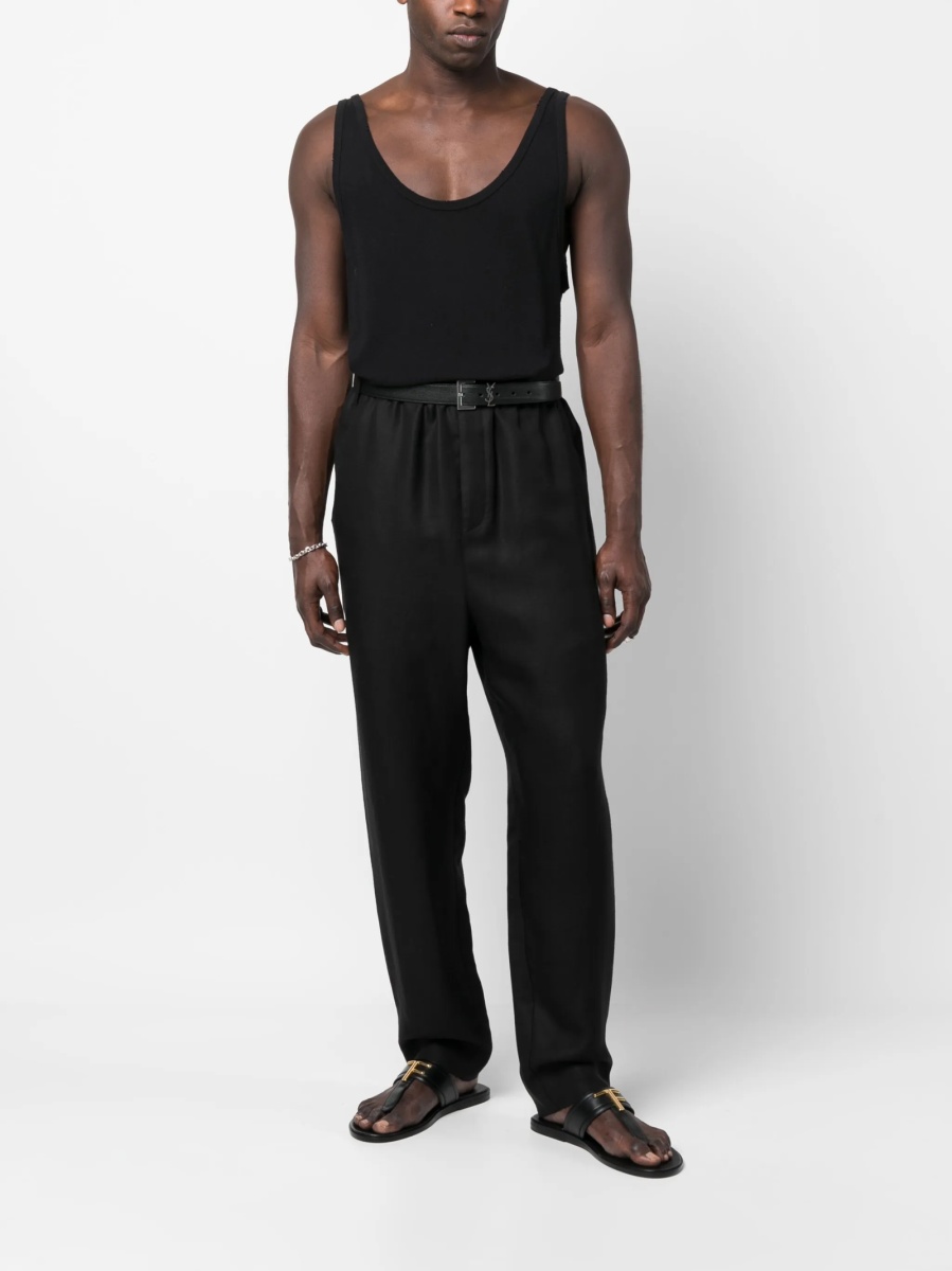 Pantaloni conici Saint Laurent negri - Img 2