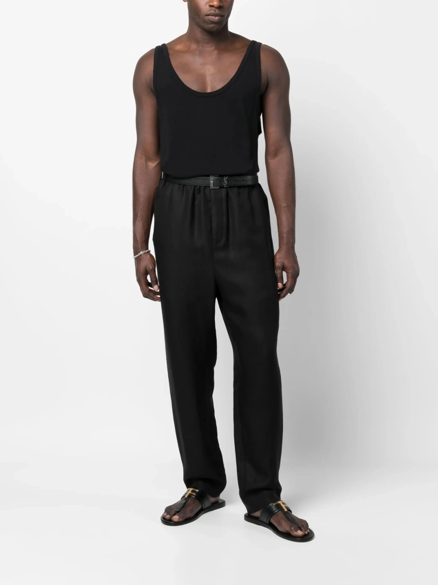 Pantaloni conici Saint Laurent negri - Img 2