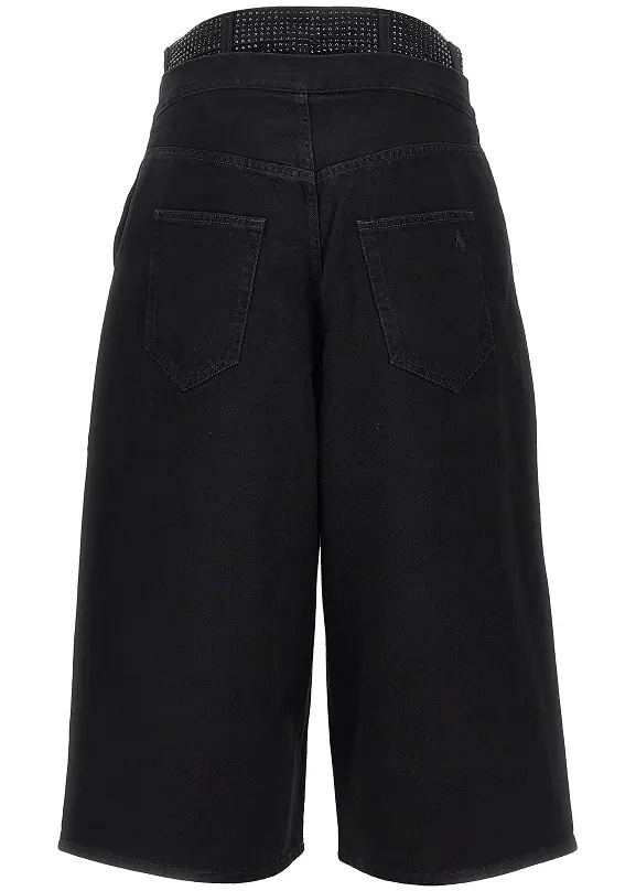 Pantaloni Cropped denim pants with rhinestones - Img 3