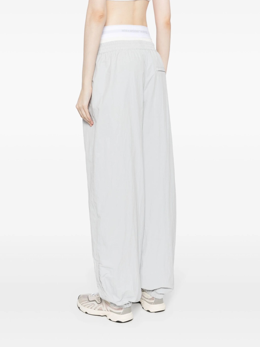 Pantaloni de trening Alexander Wang gri din nylon - Img 4