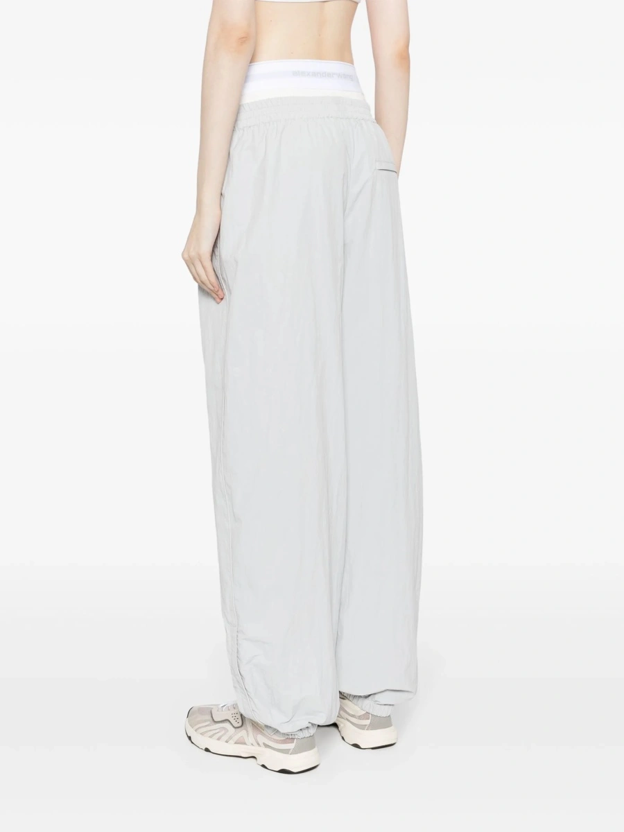 Pantaloni de trening Alexander Wang gri din nylon - Img 4