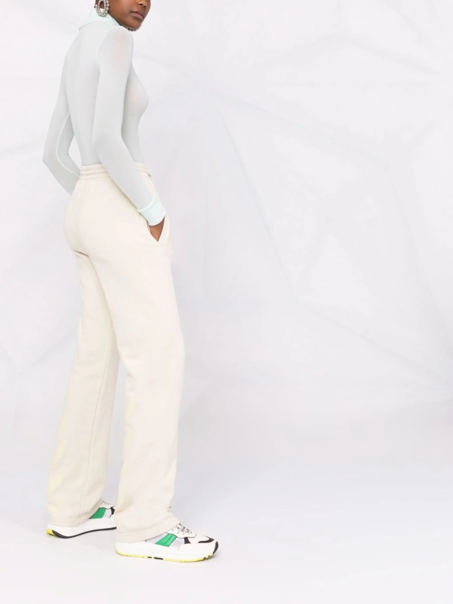 Pantaloni de trening Off-White neutri din bumbac - Img 4