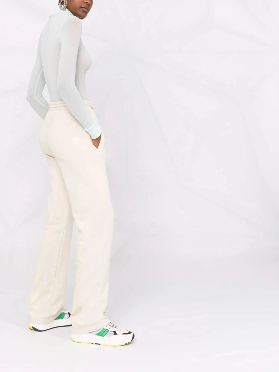 Pantaloni de trening Off-White neutri din bumbac - Img 4