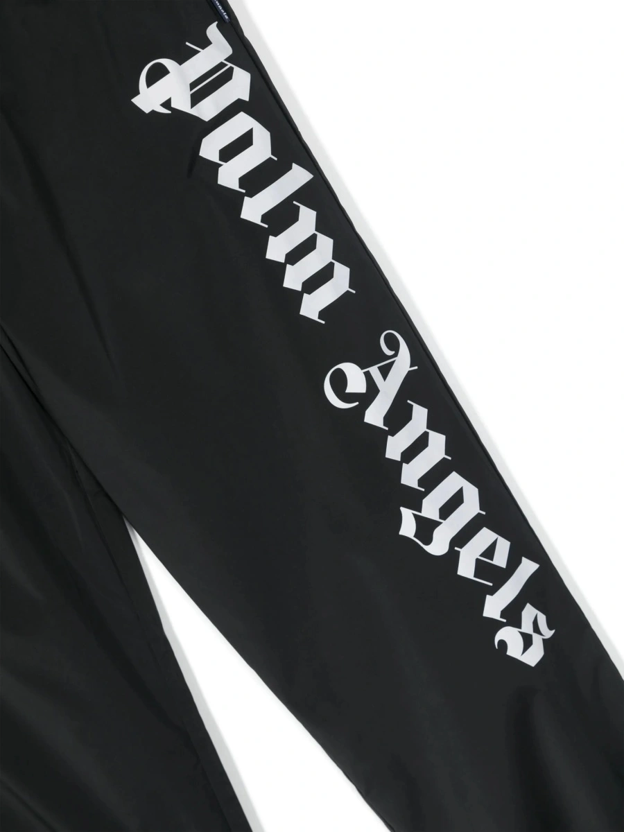 Pantaloni de trening Palm Angels negri din polyester - Img 3