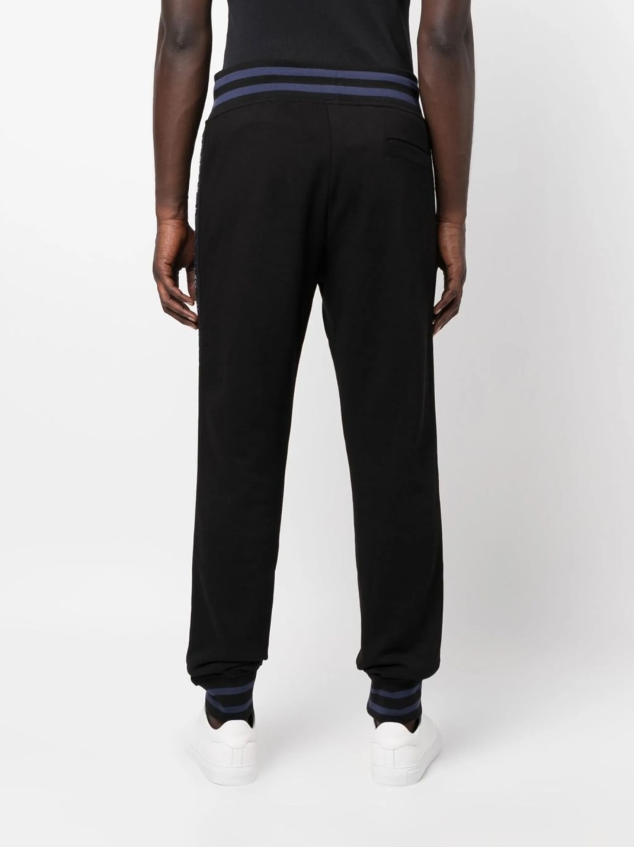 Pantaloni de trening Versace Jeans Couture negri din polyester si bumbac - Img 4
