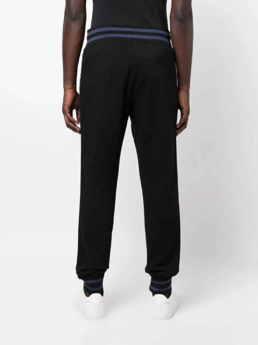 Pantaloni de trening Versace Jeans Couture negri din polyester si bumbac - Img 4
