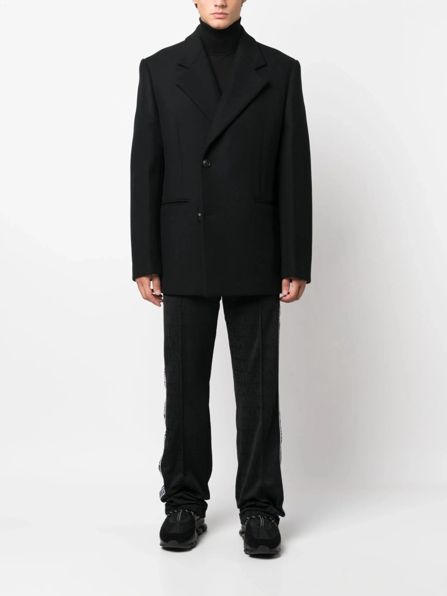Pantaloni de trening Versace negri din polyester - Img 2