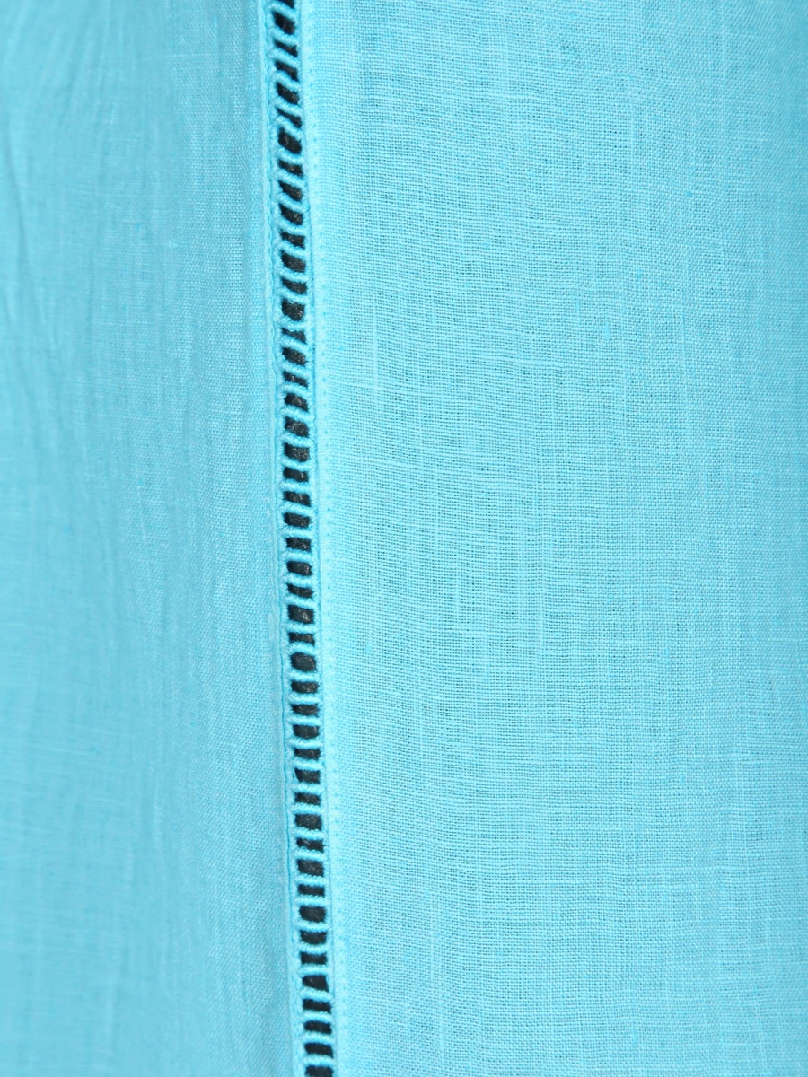 Pantaloni drepti 120% LINO albastri - Img 3