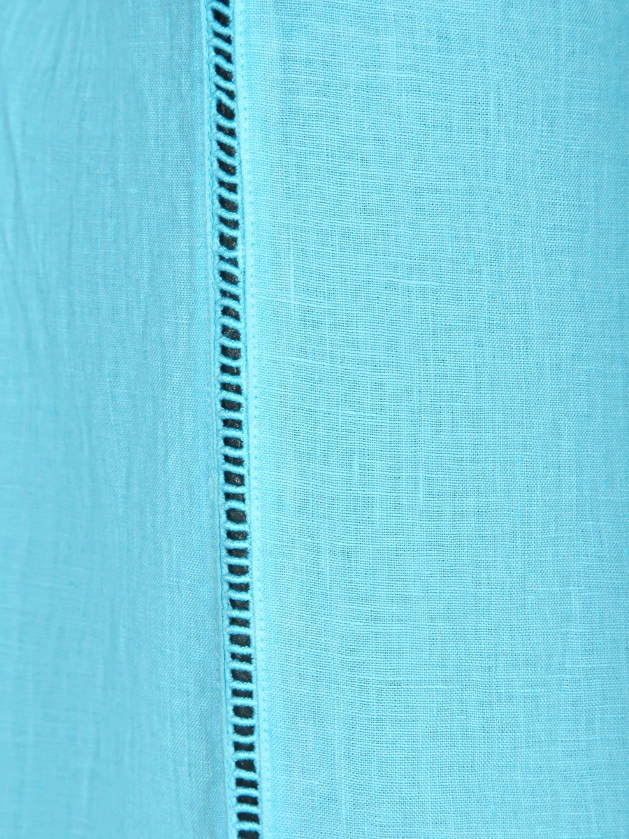 Pantaloni drepti 120% LINO albastri - Img 3