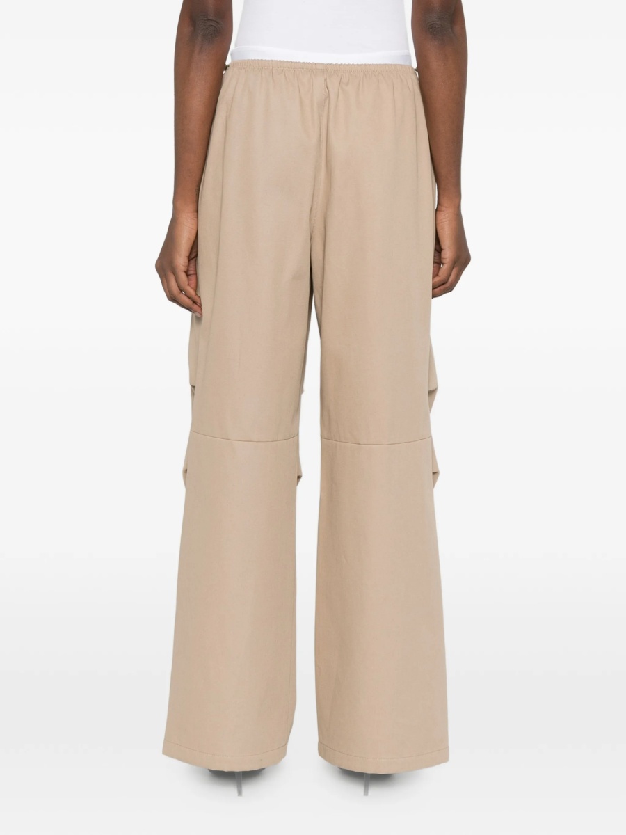 Pantaloni drepti Alexander Wang neutri din bumbac - Img 4