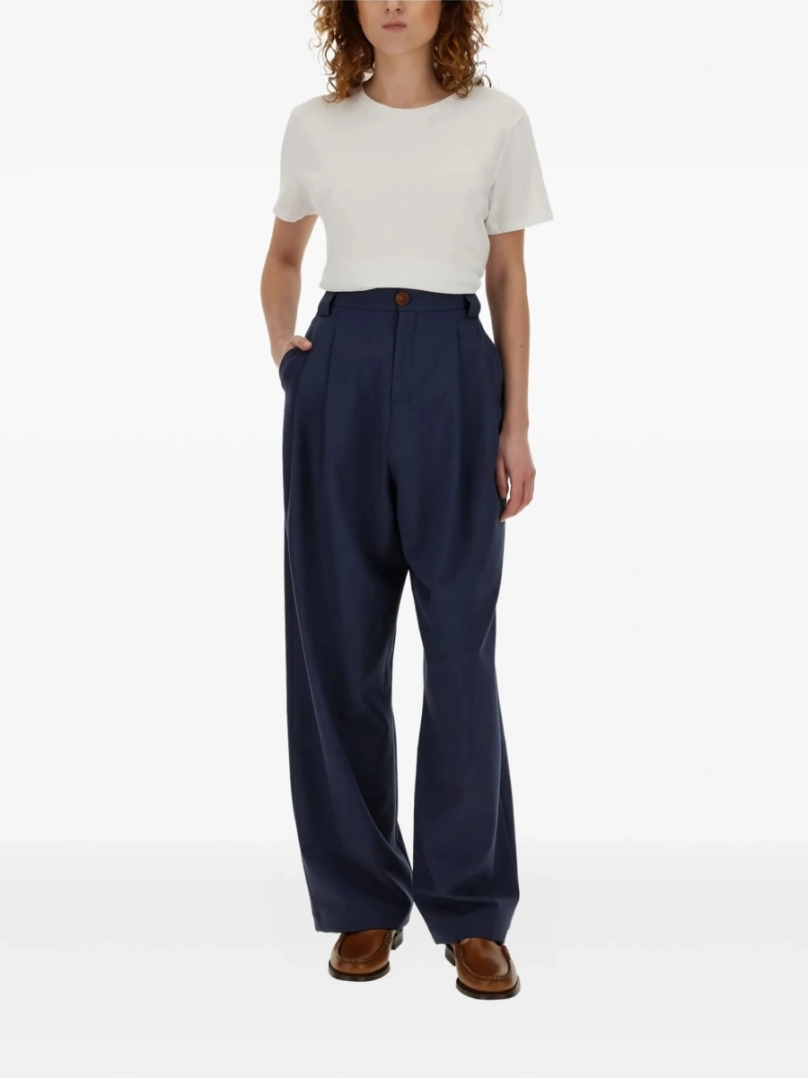 Pantaloni drepti ALYSI albastri - Img 2