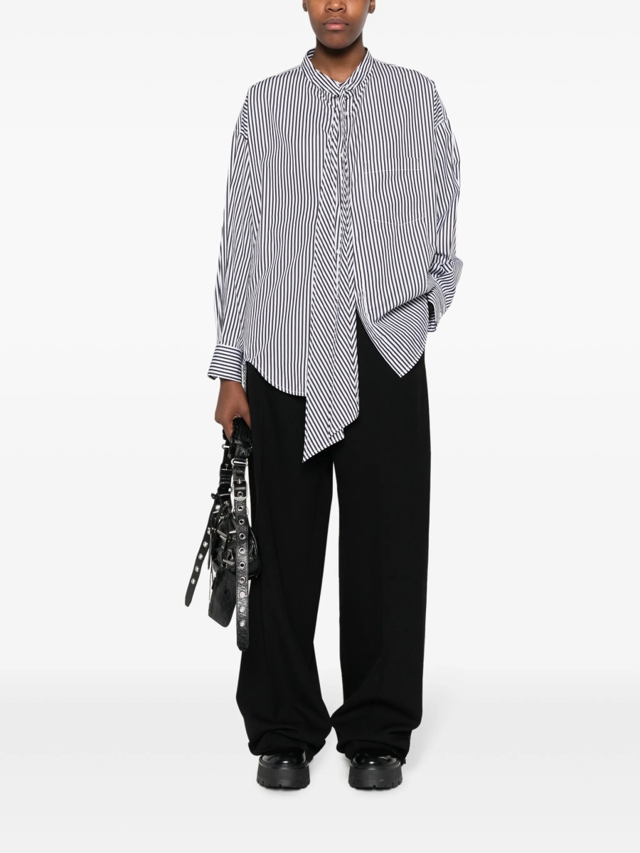Pantaloni drepti Balenciaga negri din lana - Img 3