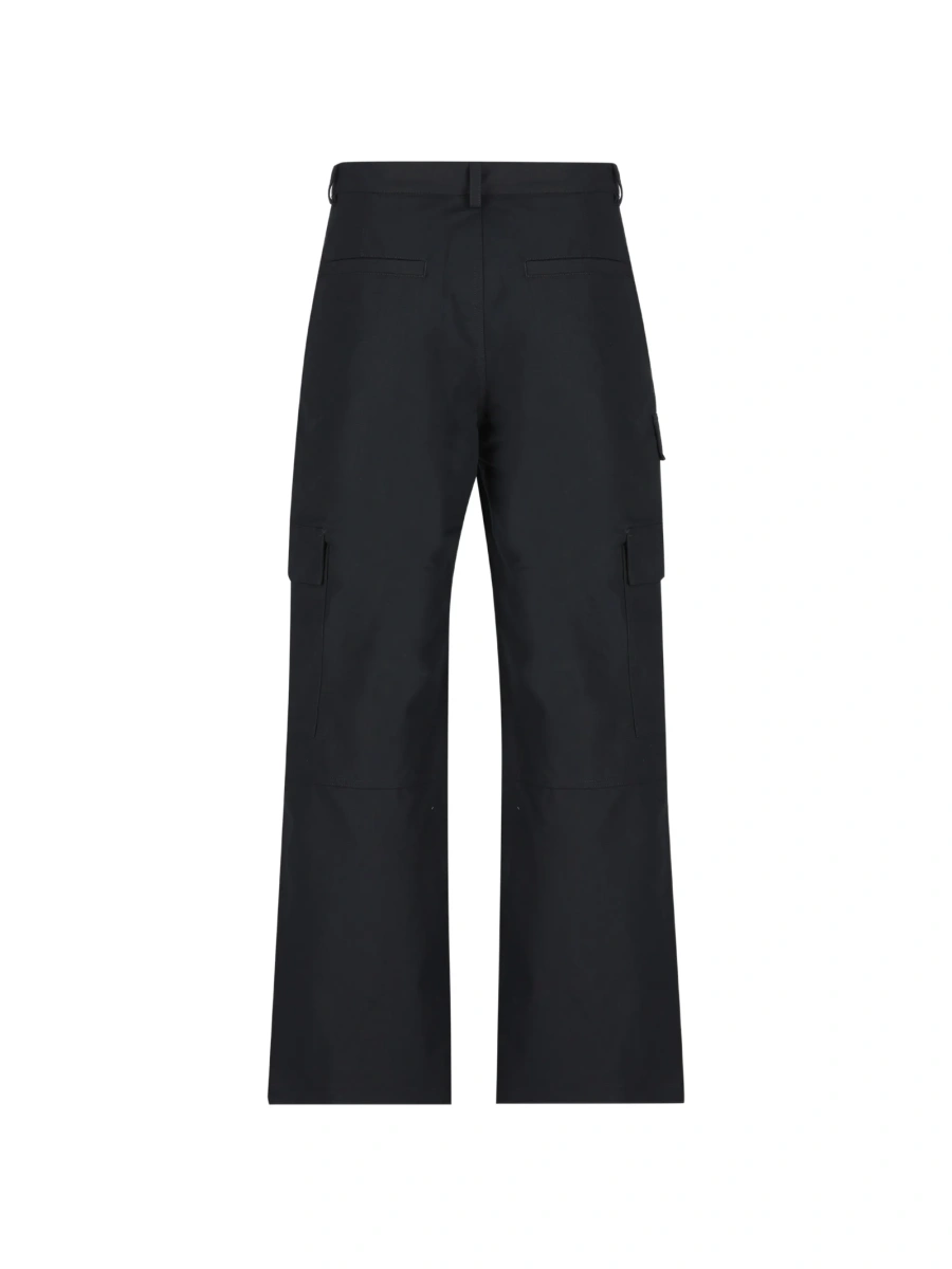 Pantaloni drepti Balenciaga negri din material textil - Img 2