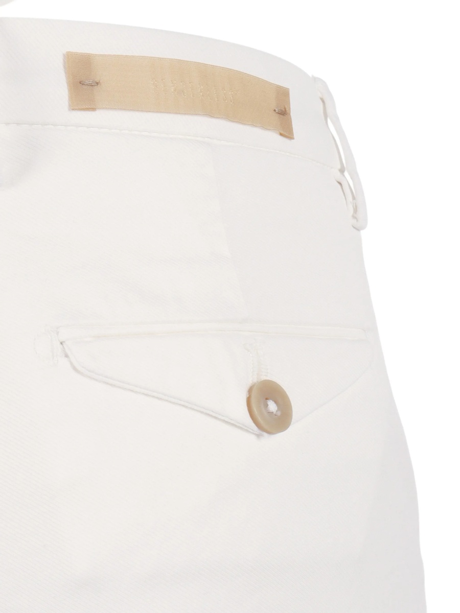 Pantaloni drepti Briglia albi din material textil - Img 3