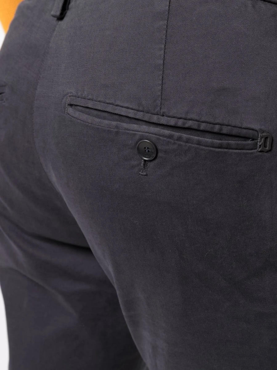 Pantaloni drepti Dondup gri din bumbac si spandex/elastan - Img 5